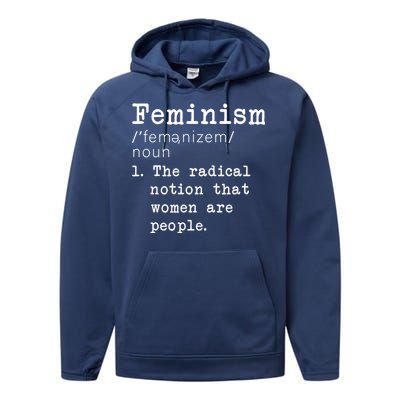 Feminism Definition Performance Fleece Hoodie