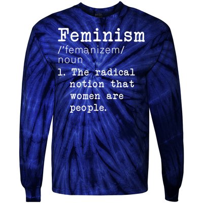 Feminism Definition Tie-Dye Long Sleeve Shirt