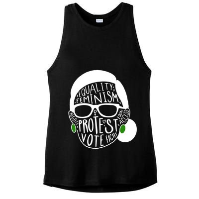 Feminism Equality Protest Vote Ruth Bader Ginsburg Ladies PosiCharge Tri-Blend Wicking Tank