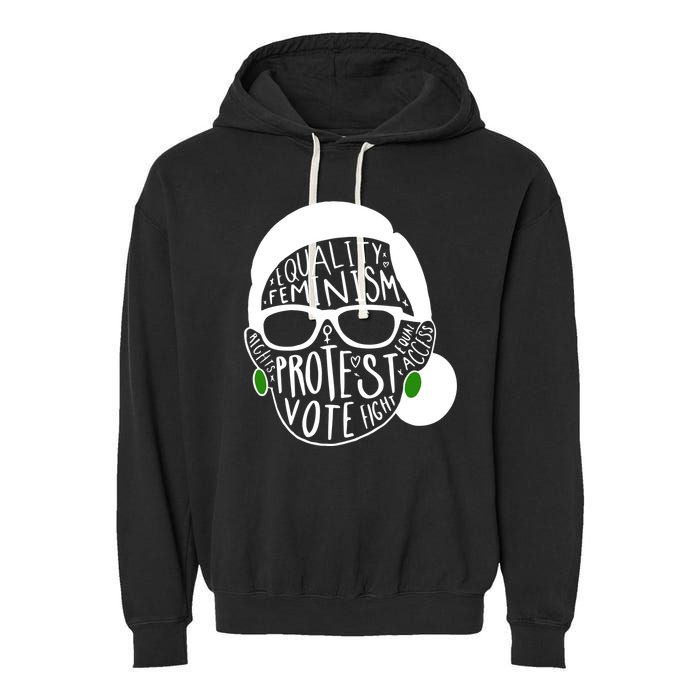 Feminism Equality Protest Vote Ruth Bader Ginsburg Garment-Dyed Fleece Hoodie