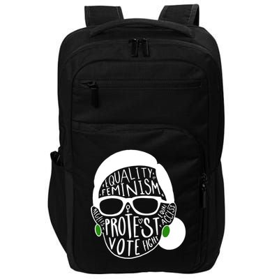 Feminism Equality Protest Vote Ruth Bader Ginsburg Impact Tech Backpack