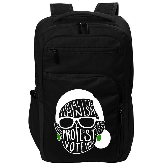 Feminism Equality Protest Vote Ruth Bader Ginsburg Impact Tech Backpack