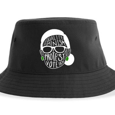 Feminism Equality Protest Vote Ruth Bader Ginsburg Sustainable Bucket Hat