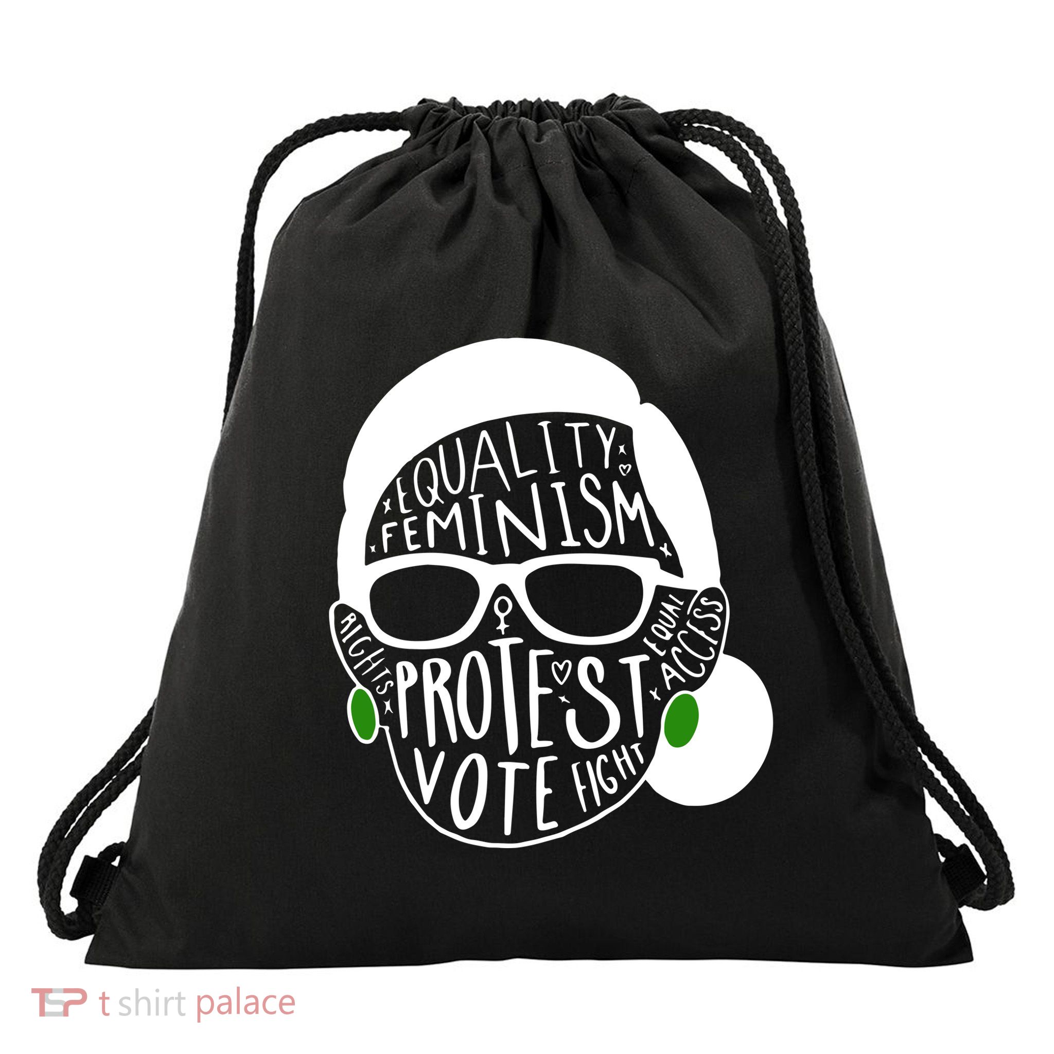 Feminism Equality Protest Vote Ruth Bader Ginsburg Drawstring Bag