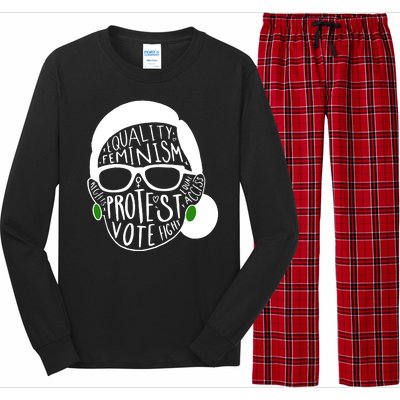 Feminism Equality Protest Vote Ruth Bader Ginsburg Long Sleeve Pajama Set