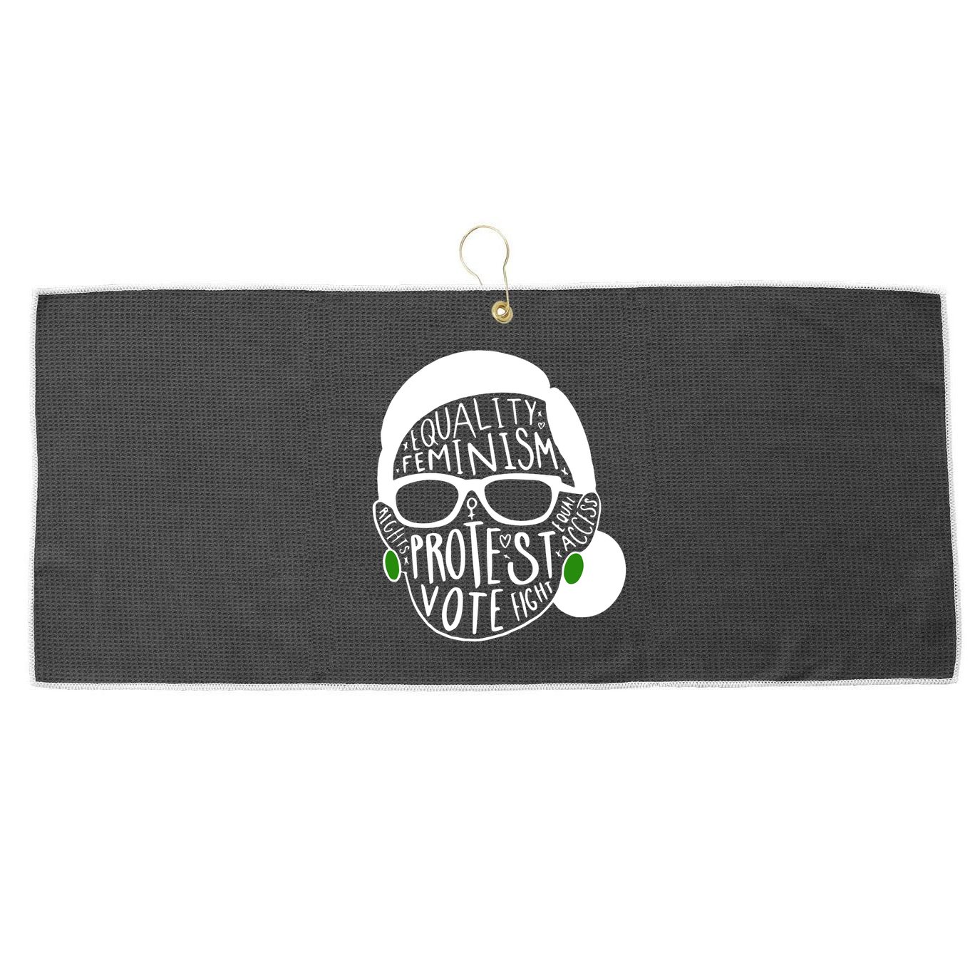 Feminism Equality Protest Vote Ruth Bader Ginsburg Large Microfiber Waffle Golf Towel