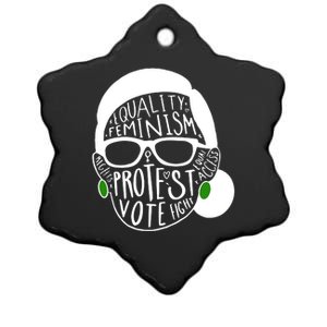 Feminism Equality Protest Vote Ruth Bader Ginsburg Ceramic Star Ornament