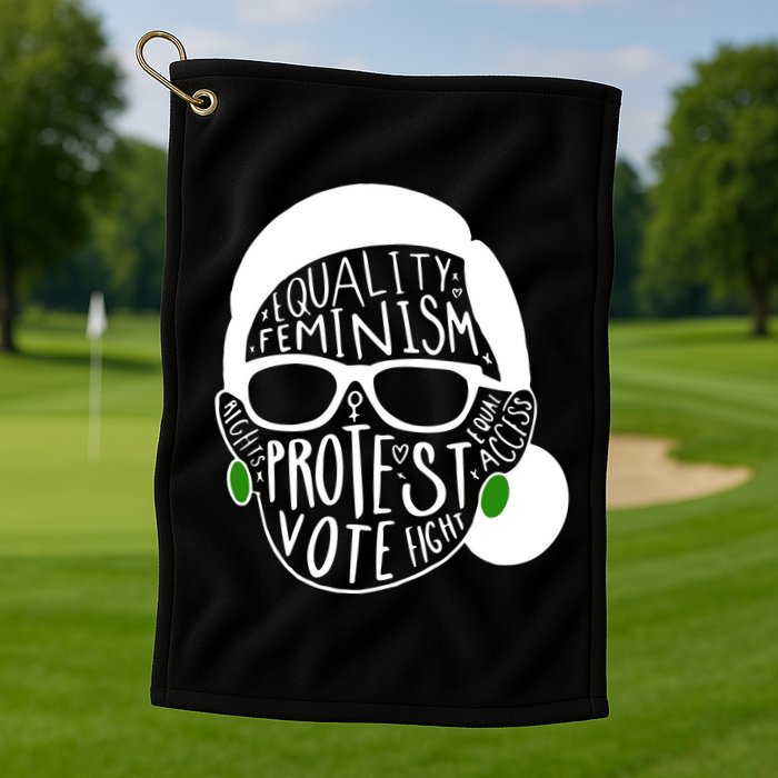 Feminism Equality Protest Vote Ruth Bader Ginsburg Golf Towel