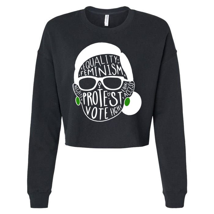 Feminism Equality Protest Vote Ruth Bader Ginsburg Cropped Pullover Crew