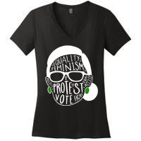 Feminism Equality Protest Vote Ruth Bader Ginsburg Women's V-Neck T-Shirt