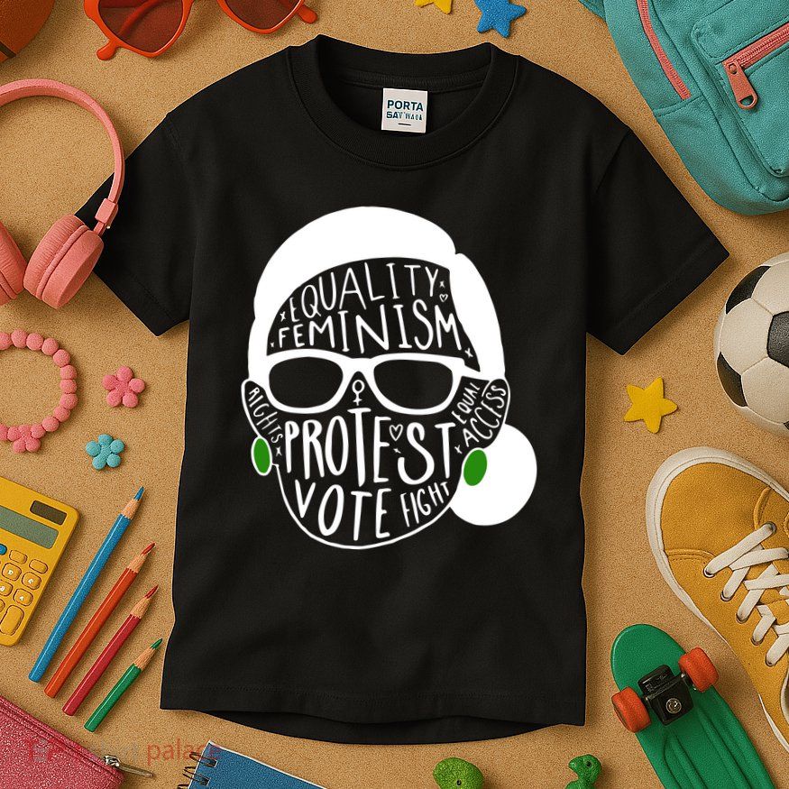 Feminism Equality Protest Vote Ruth Bader Ginsburg Kids T-Shirt
