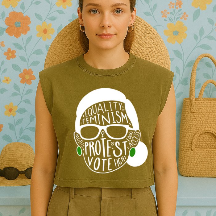 Feminism Equality Protest Vote Ruth Bader Ginsburg Garment-Dyed Women's Muscle Tee