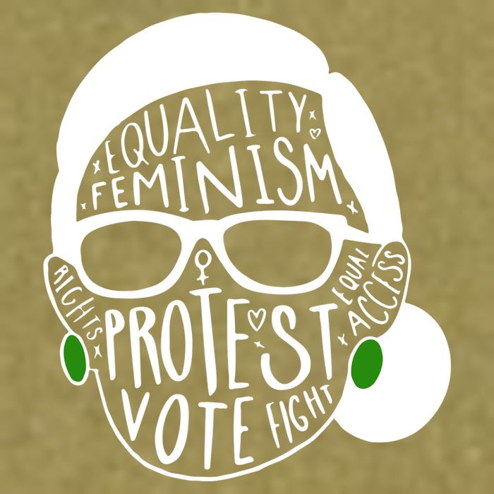 Feminism Equality Protest Vote Ruth Bader Ginsburg Garment-Dyed Women's Muscle Tee