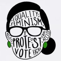Feminism Equality Protest Vote Ruth Bader Ginsburg Garment-Dyed Sweatshirt