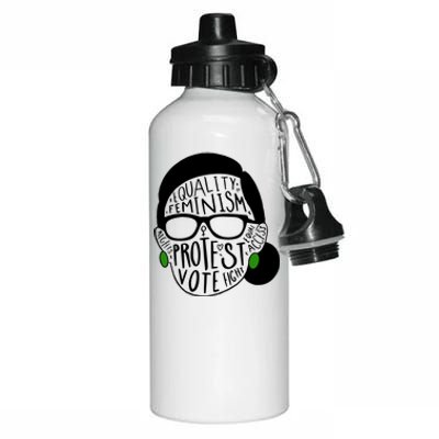 Feminism Equality Protest Vote Ruth Bader Ginsburg Aluminum Water Bottle 