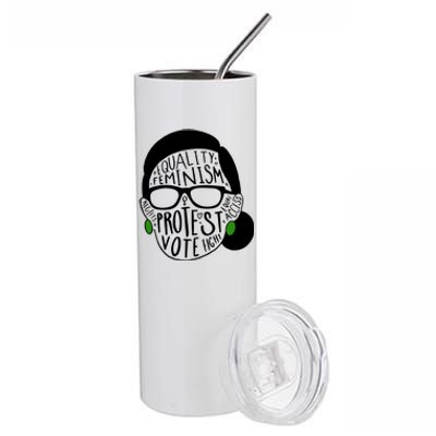 Feminism Equality Protest Vote Ruth Bader Ginsburg Stainless Steel Tumbler