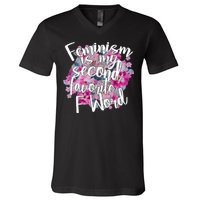 Feminism Is My Second Favorite F Word V-Neck T-Shirt