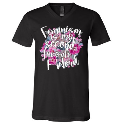 Feminism Is My Second Favorite F Word V-Neck T-Shirt