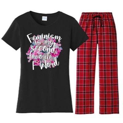 Feminism Is My Second Favorite F Word Women's Flannel Pajama Set