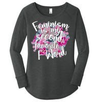 Feminism Is My Second Favorite F Word Women's Perfect Tri Tunic Long Sleeve Shirt