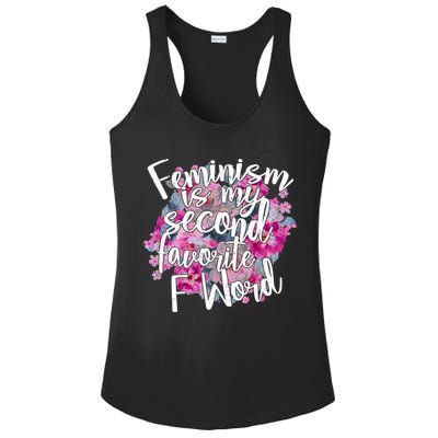 Feminism Is My Second Favorite F Word Ladies PosiCharge Competitor Racerback Tank