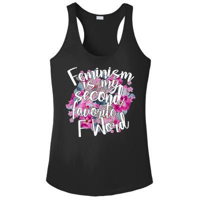 Feminism Is My Second Favorite F Word Ladies PosiCharge Competitor Racerback Tank