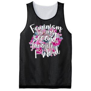 Feminism Is My Second Favorite F Word Mesh Reversible Basketball Jersey Tank