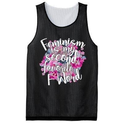 Feminism Is My Second Favorite F Word Mesh Reversible Basketball Jersey Tank
