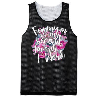 Feminism Is My Second Favorite F Word Mesh Reversible Basketball Jersey Tank