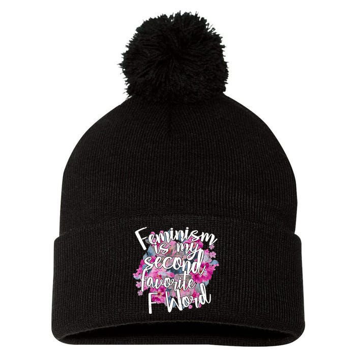 Feminism Is My Second Favorite F Word Pom Pom 12in Knit Beanie