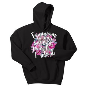 Feminism Is My Second Favorite F Word Kids Hoodie