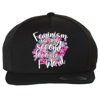 Feminism Is My Second Favorite F Word Wool Snapback Cap
