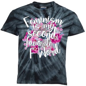 Feminism Is My Second Favorite F Word Kids Tie-Dye T-Shirt