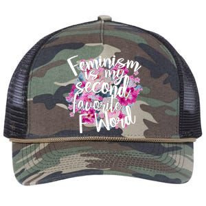 Feminism Is My Second Favorite F Word Retro Rope Trucker Hat Cap