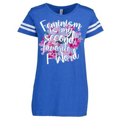 Feminism Is My Second Favorite F Word Enza Ladies Jersey Football T-Shirt