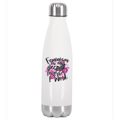 Feminism Is My Second Favorite F Word Stainless Steel Insulated Water Bottle