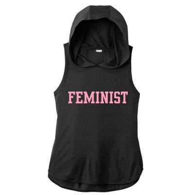 Feminist Ladies PosiCharge Tri-Blend Wicking Draft Hoodie Tank