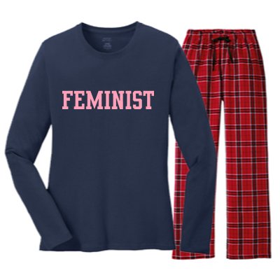 Feminist Women's Long Sleeve Flannel Pajama Set 