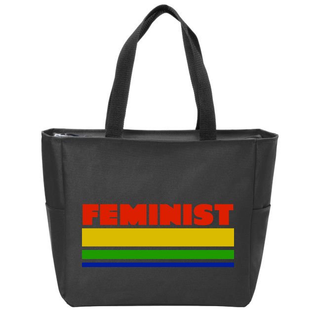 Feminist 70's Classic Logo Zip Tote Bag