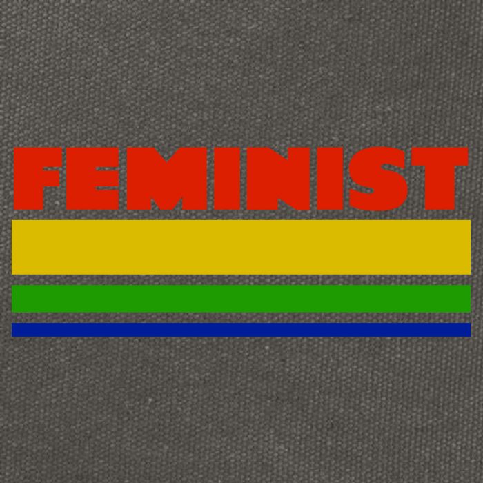 Feminist 70's Classic Logo Cotton Canvas Backpack