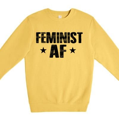 Feminist AF Premium Crewneck Sweatshirt