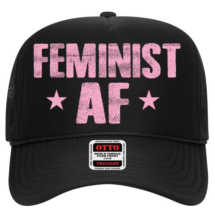 Feminist AF High Crown Mesh Back Trucker Hat