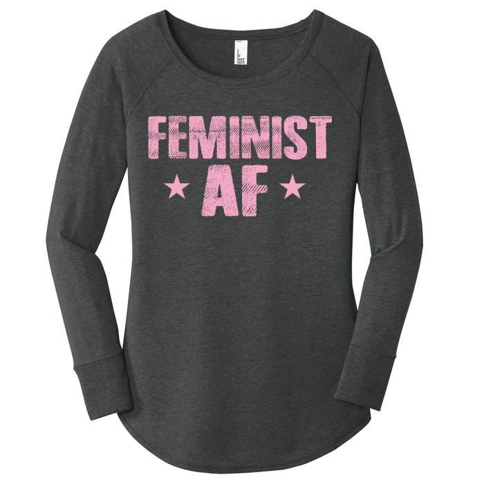 Feminist AF Women's Perfect Tri Tunic Long Sleeve Shirt