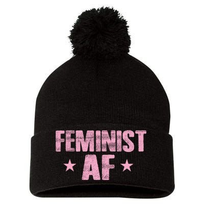 Feminist AF Pom Pom 12in Knit Beanie