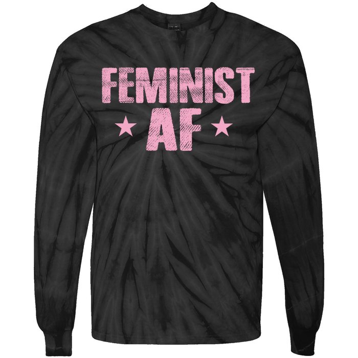 Feminist AF Tie-Dye Long Sleeve Shirt