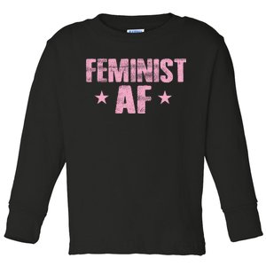 Feminist AF Toddler Long Sleeve Shirt