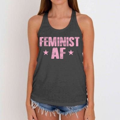 Feminist AF Women's Knotted Racerback Tank
