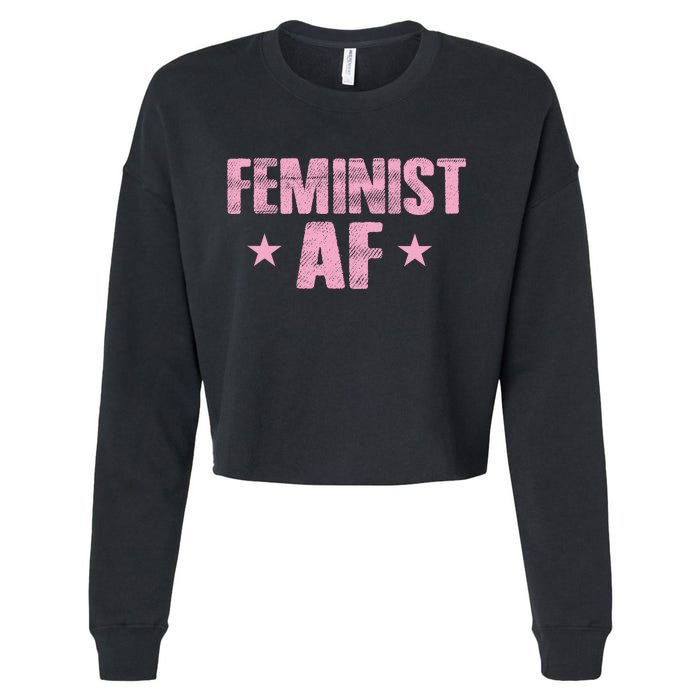 Feminist AF Cropped Pullover Crew