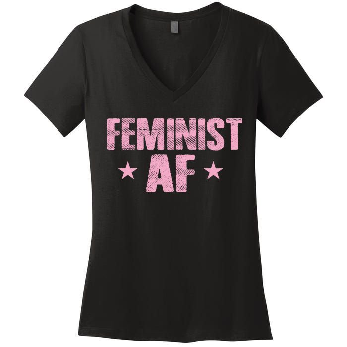 Feminist AF Women's V-Neck T-Shirt