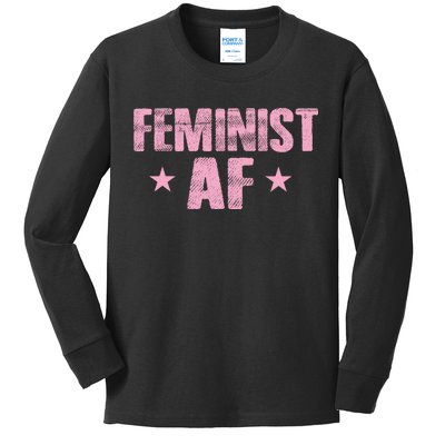 Feminist AF Kids Long Sleeve Shirt